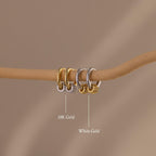 Our Mixed Metal Pave Hoops in 18K Gold and Sterling Silver