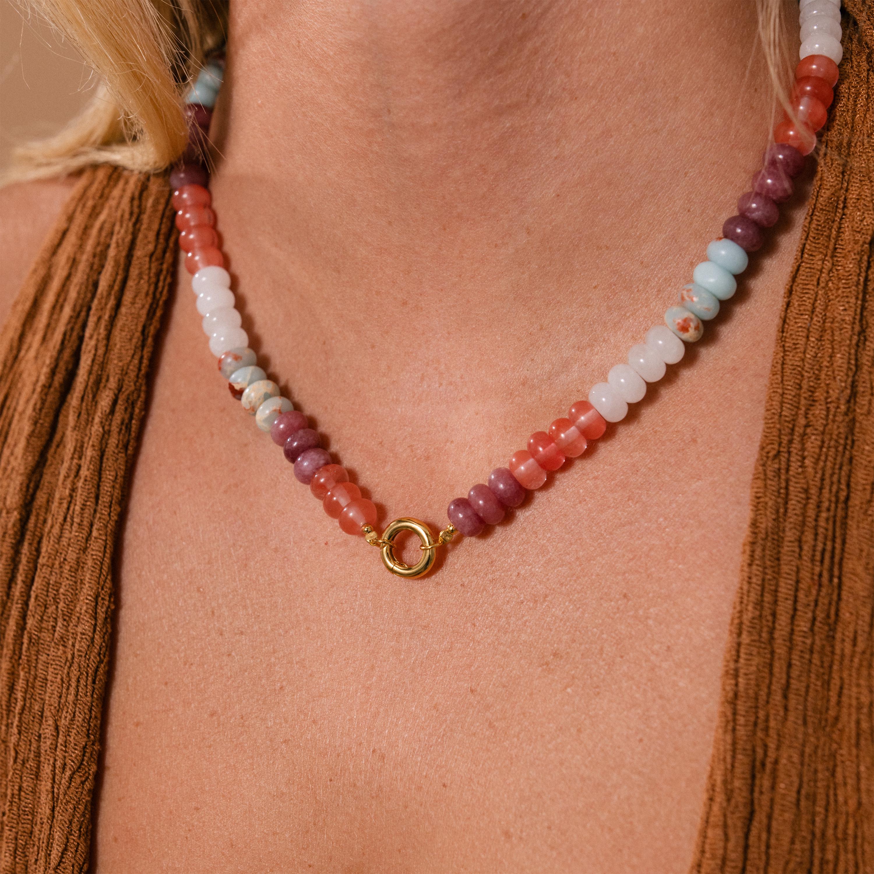Ember Beaded Charm Necklace