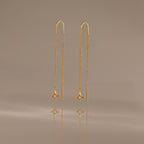 Cosmic Star Threader Earrings in 18K Gold