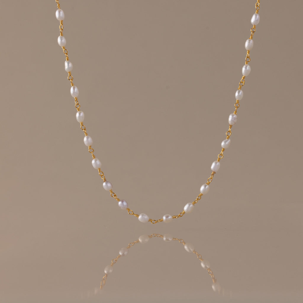 Aurora Pearl Station Necklace