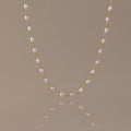 Aurora Pearl Station Necklace in 18K Gold