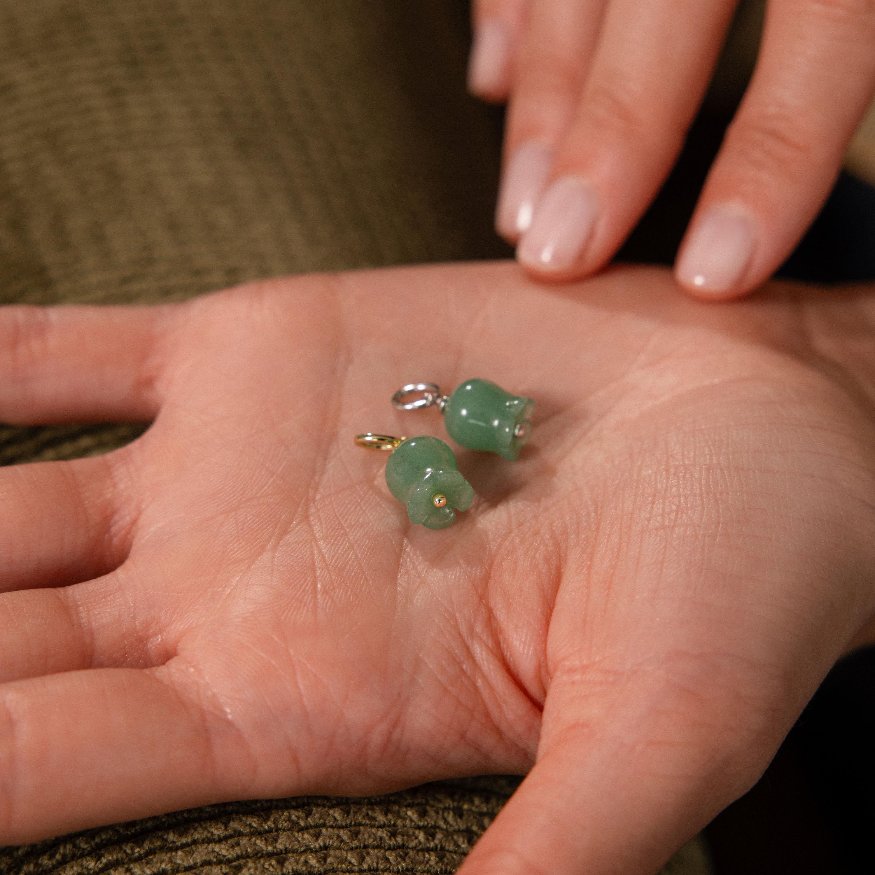 Jade Bellflower Charm