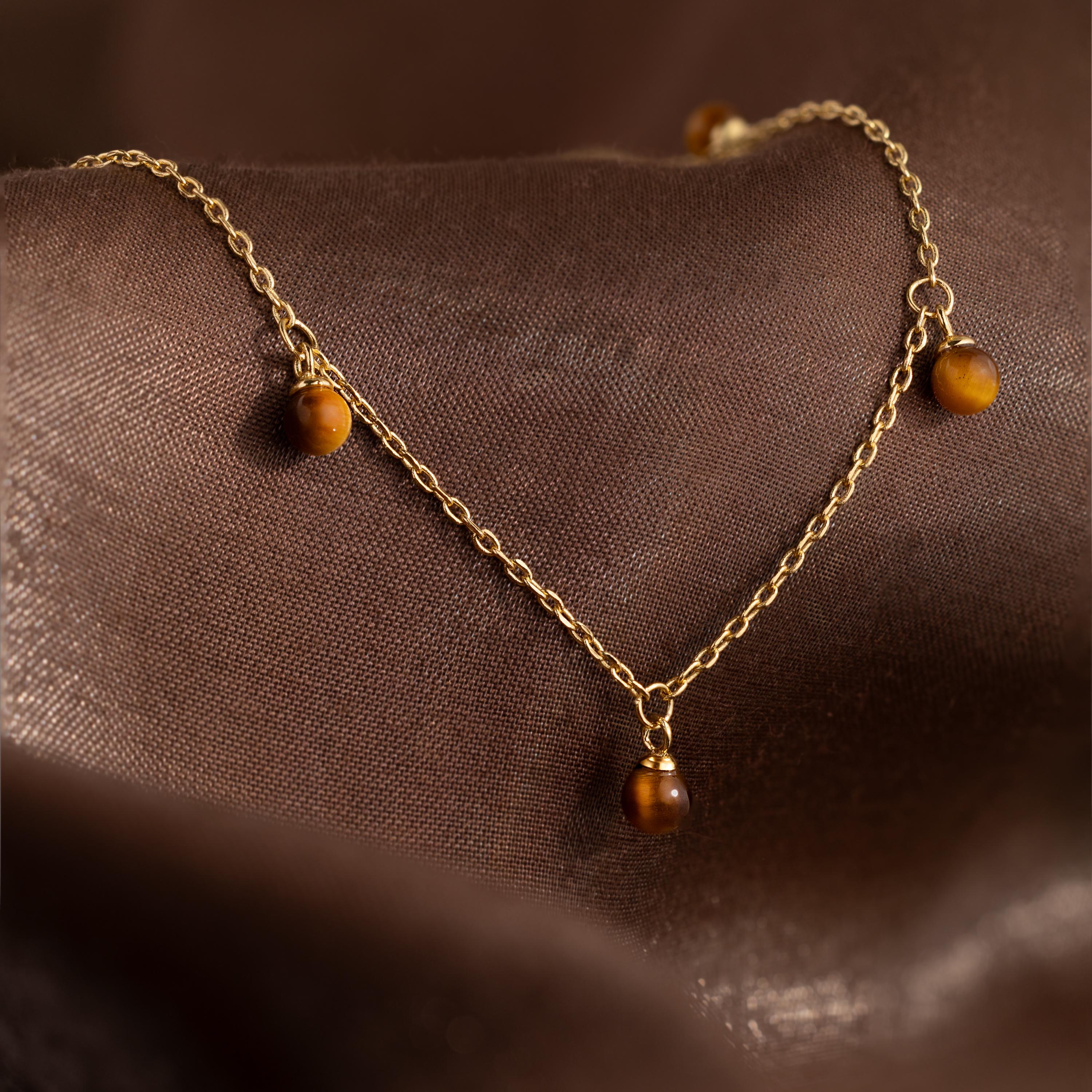 Tiger's Eye Station Necklace