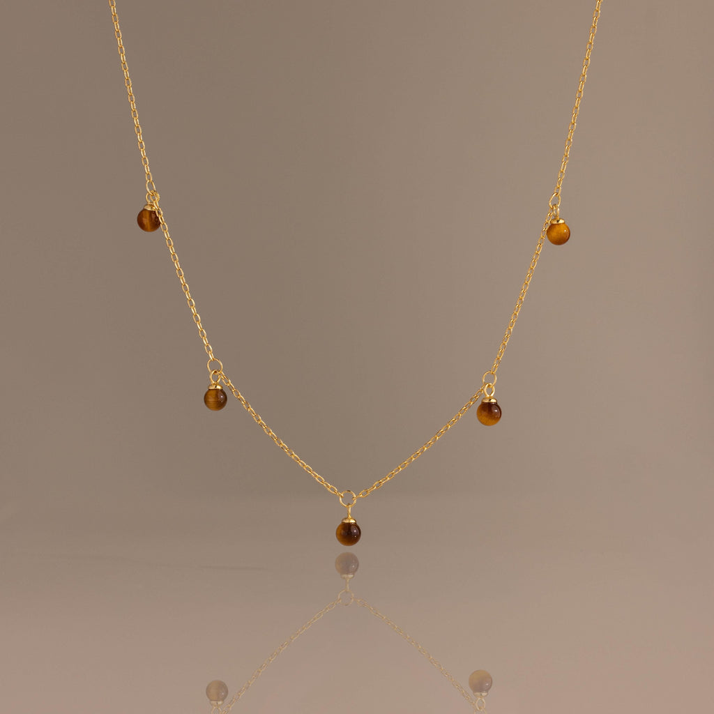 Tiger's Eye Station Necklace