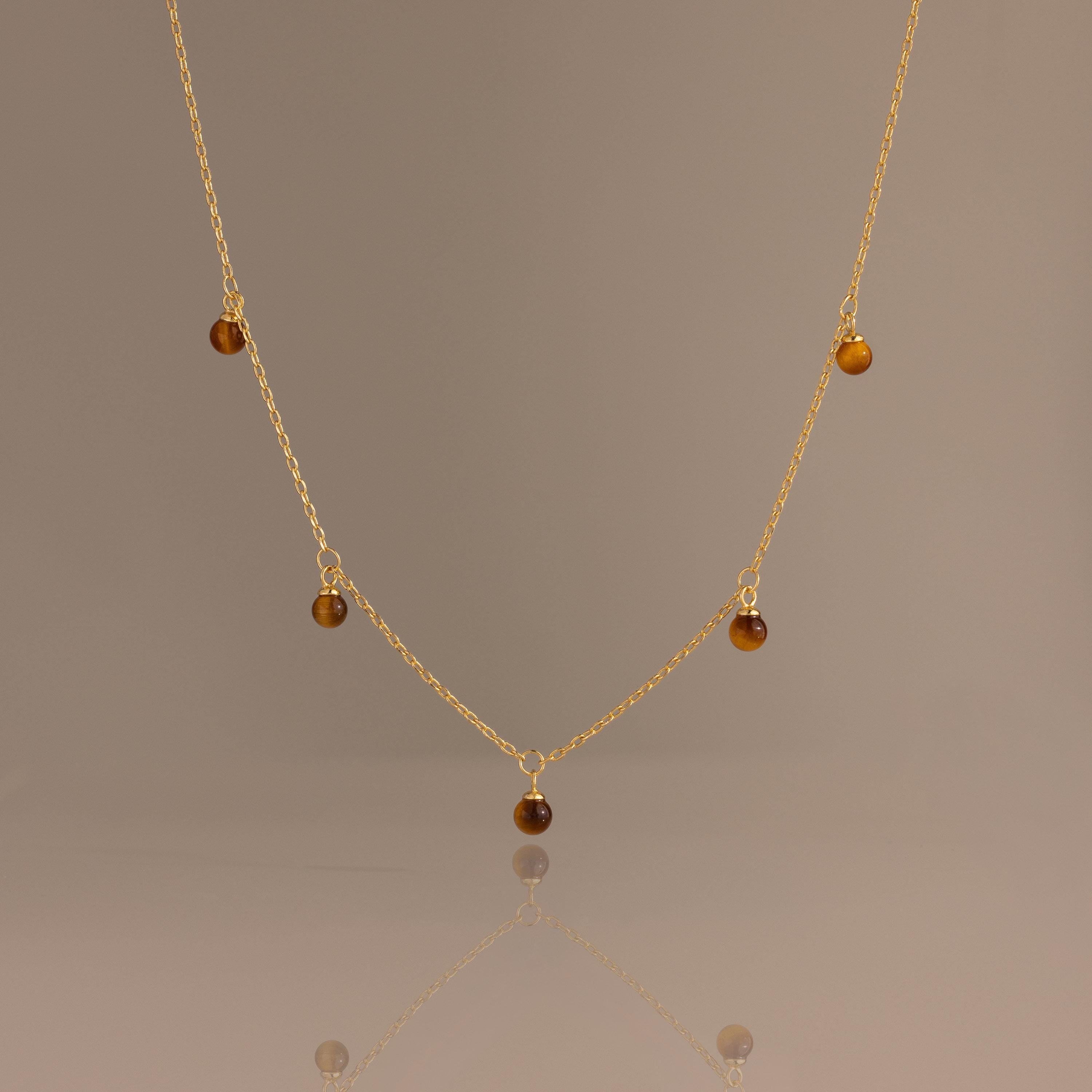 Tiger's Eye Station Necklace