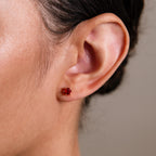 Hexagon Amethyst Studs