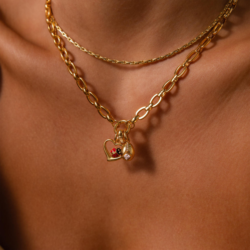 Ladybug Heart Charm