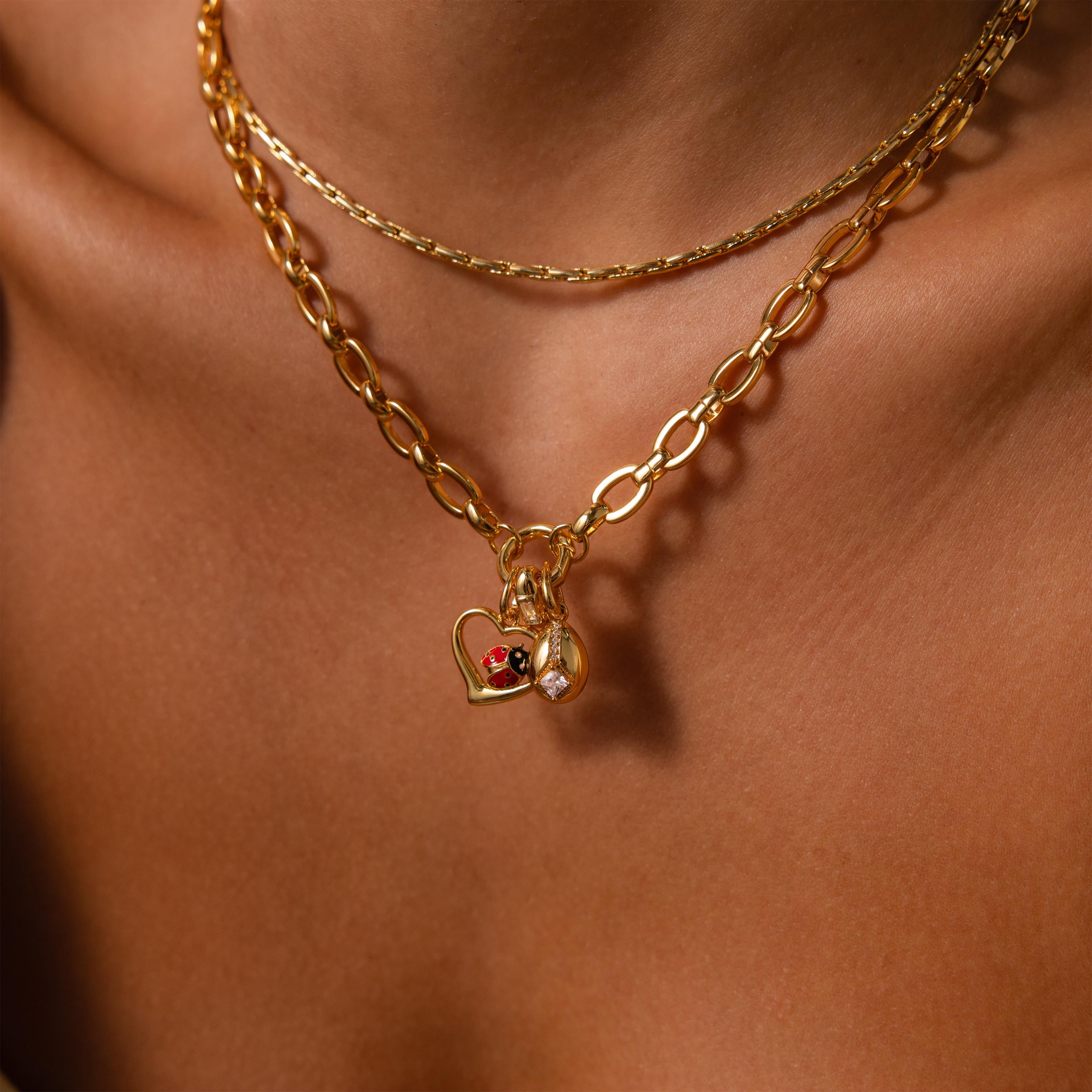 Ladybug Heart Charm