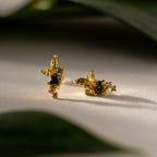 Ombre Cluster Peridot Studs