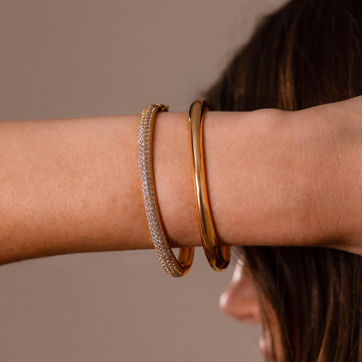 Flow Bangle Bracelet in 18K Gold