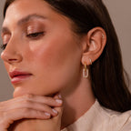 Bold Pave Link Earrings