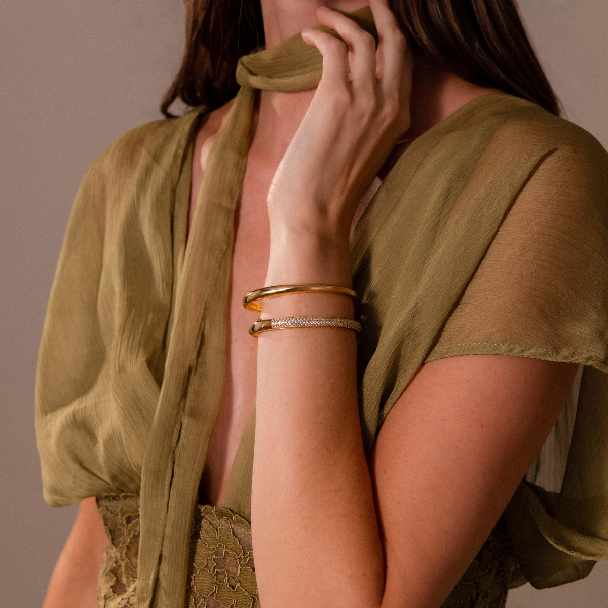 Flow Bangle Bracelet in 18K Gold