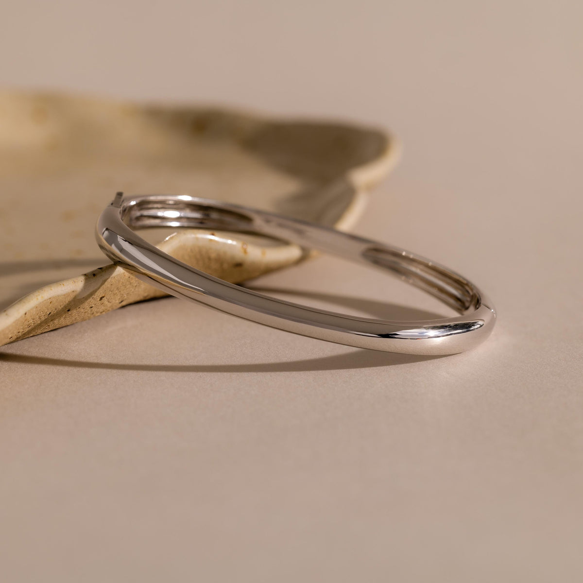 Flow Bangle Bracelet in Silver