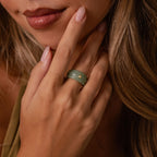 Sculpted Jade & Opal Band