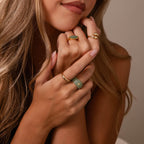 Sculpted Jade & Opal Band