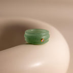 Sculpted Jade & Opal Band