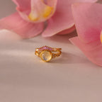 Moonstone Blush Ring Set