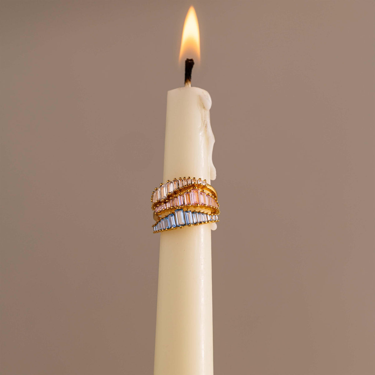 Rose Pink Art Deco Ring