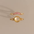 Moonstone Blush Ring Set