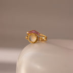 Moonstone Blush Ring Set