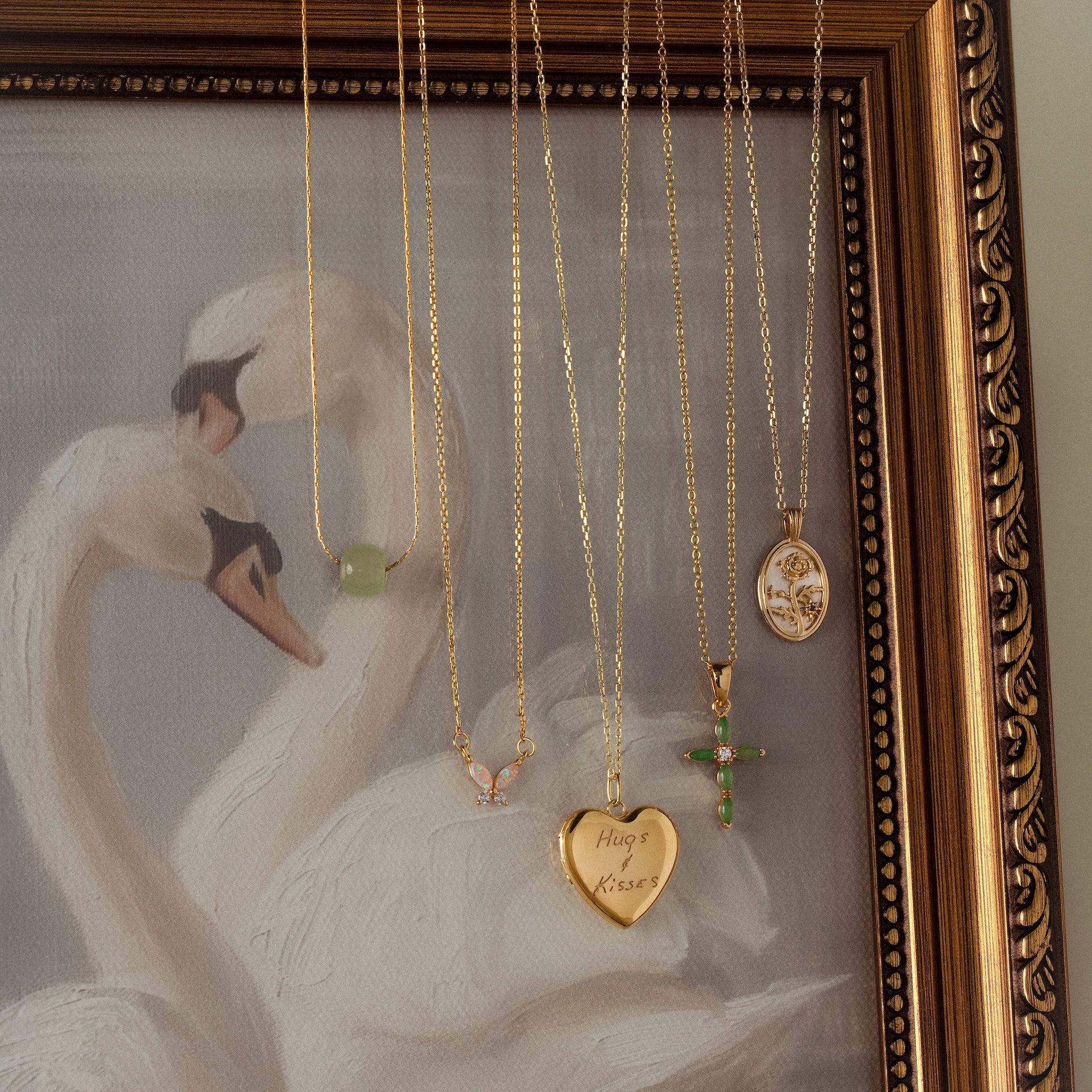 Handwriting Heart Locket Necklace