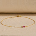 Pulsera con piedras de nacimiento de talla baguette