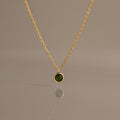 Jade Charm Necklace in 18K Gold