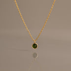 Jade Charm Necklace in 18K Gold