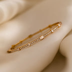Diamond Baguette Tennis Bangle in 18K Gold