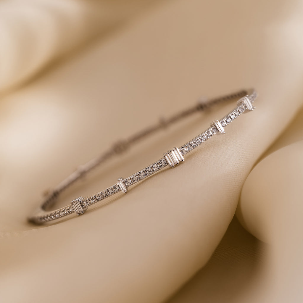 Diamond Baguette Tennis Bangle