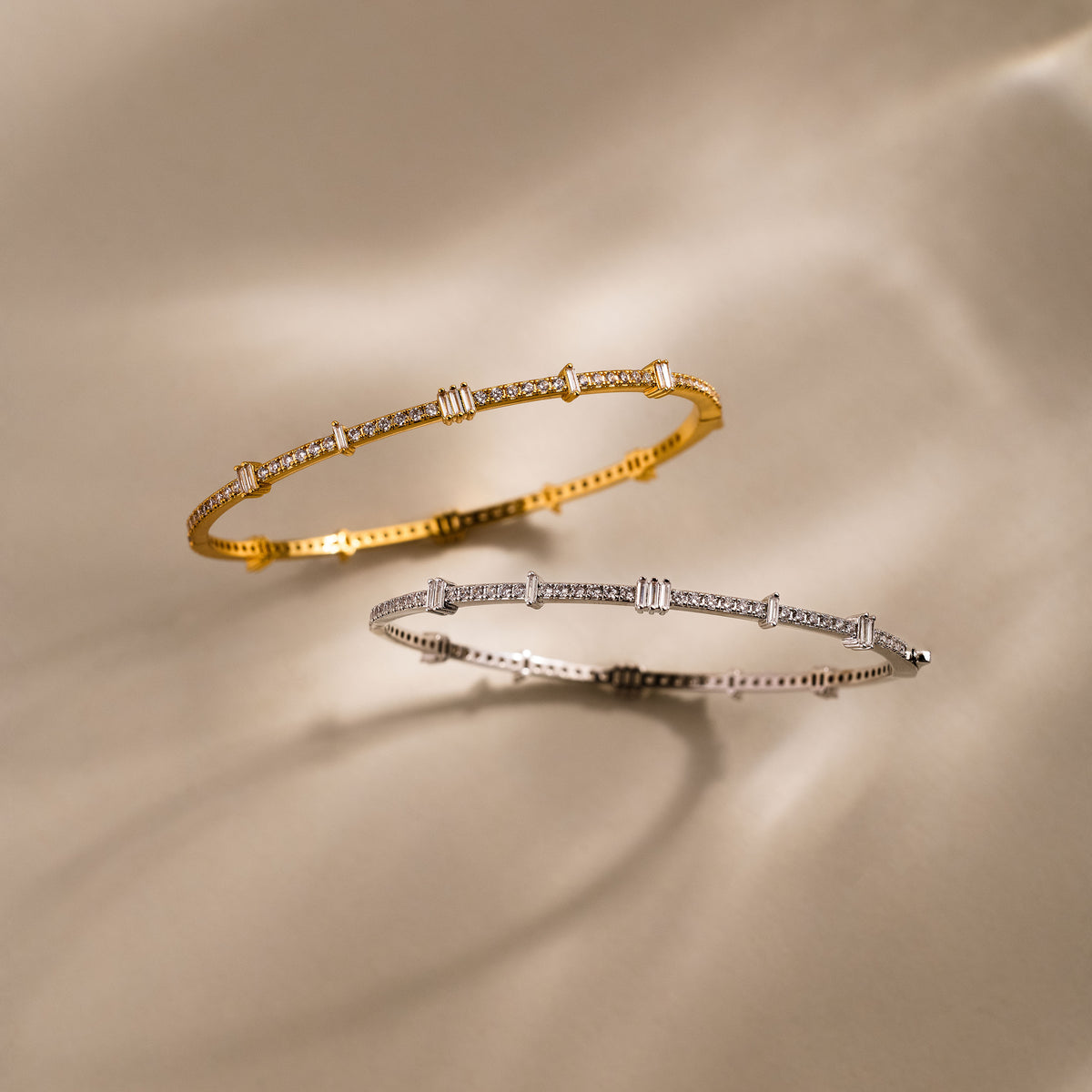 Diamond Baguette Tennis Bangle