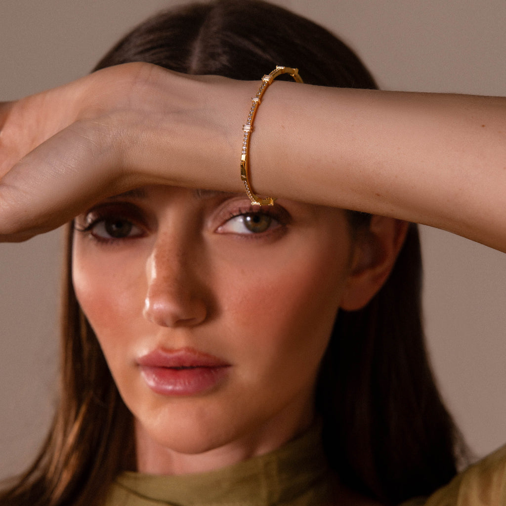 Diamond Baguette Tennis Bangle
