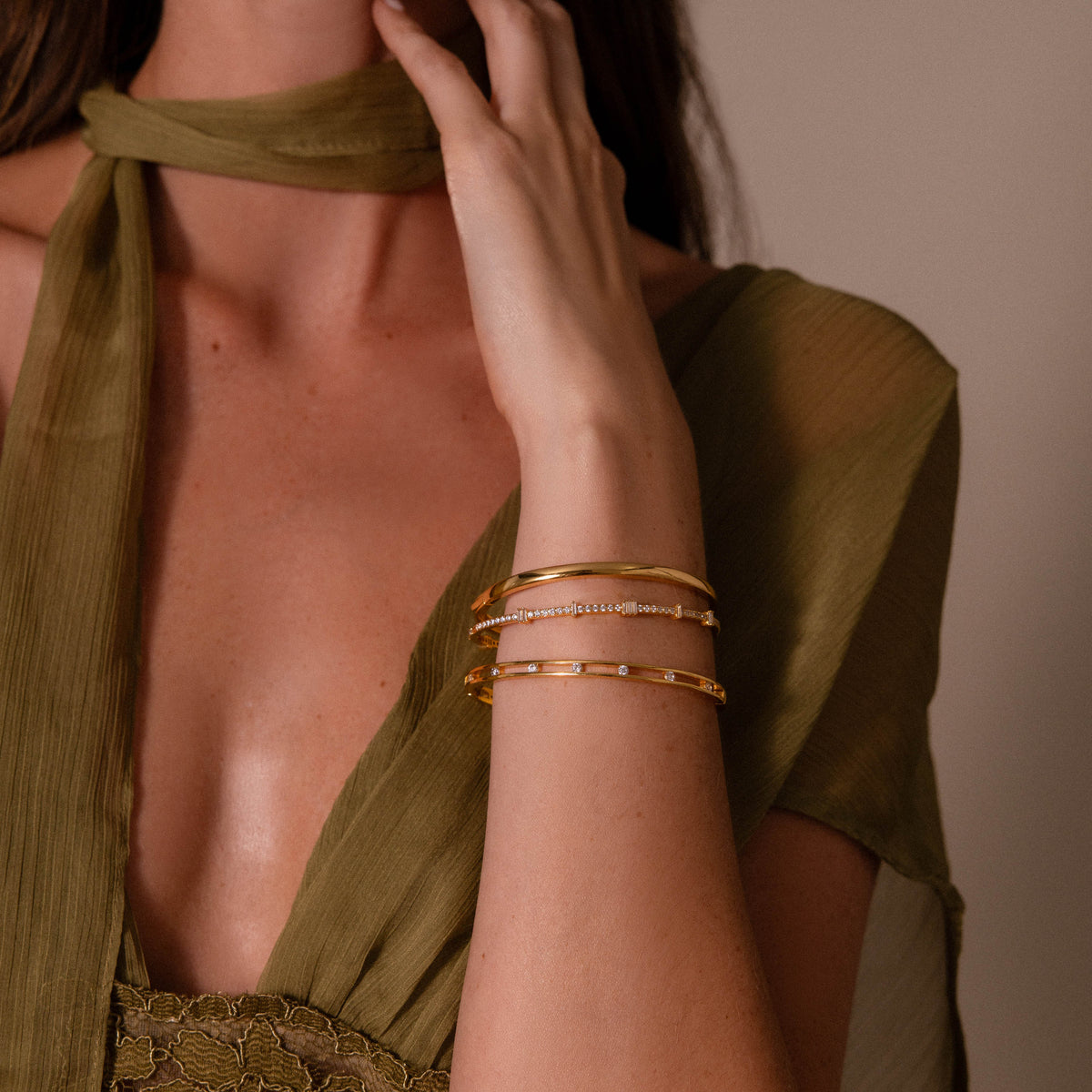 Diamond Baguette Tennis Bangle