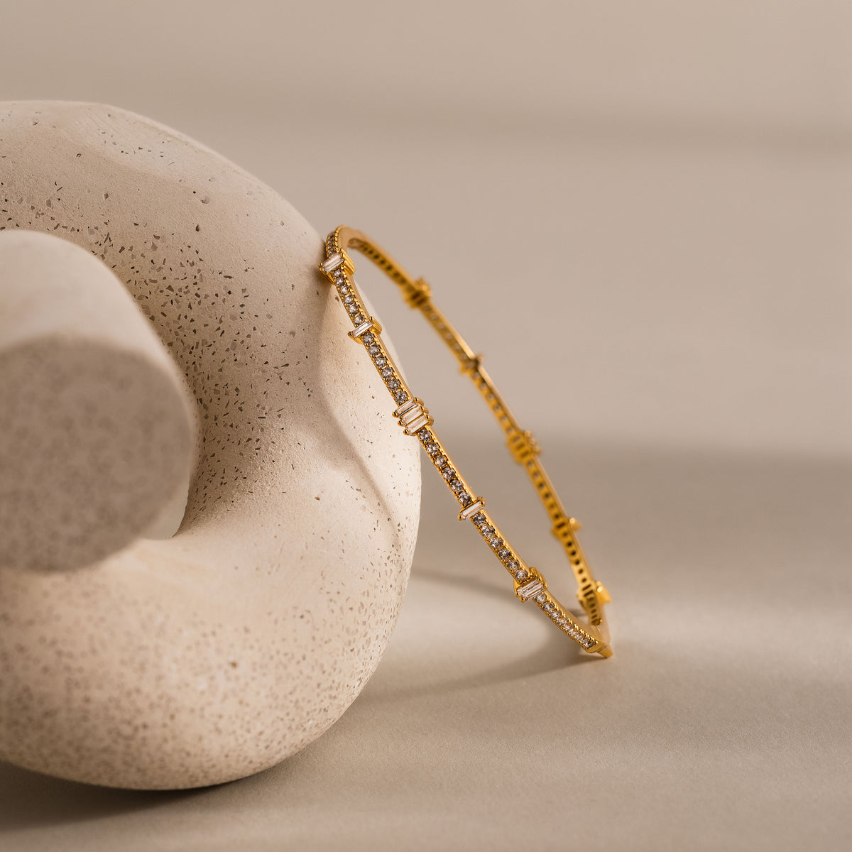 Diamond Baguette Tennis Bangle