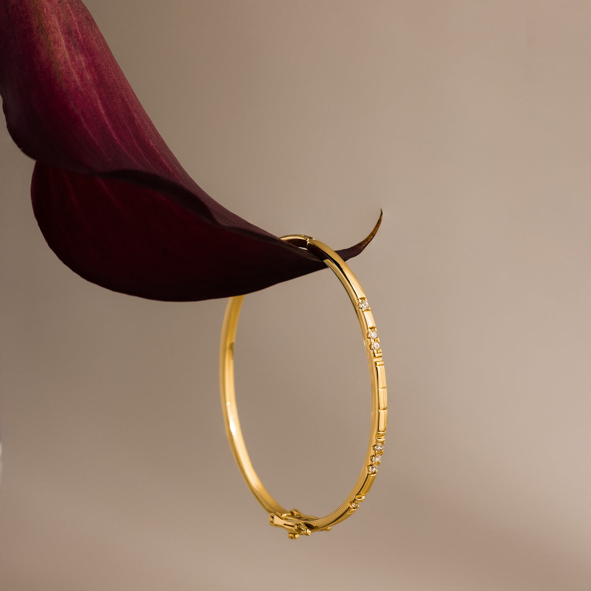 Love Morse Code Diamond Bangle