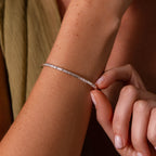 Love Morse Code Diamond Bangle