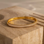 Sparkle Diamond Bangle in 18K Gold