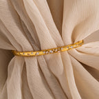 Mixed Diamond Sprinkle Bangle in 18K Gold