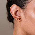 Ruby Marquise Drop Studs