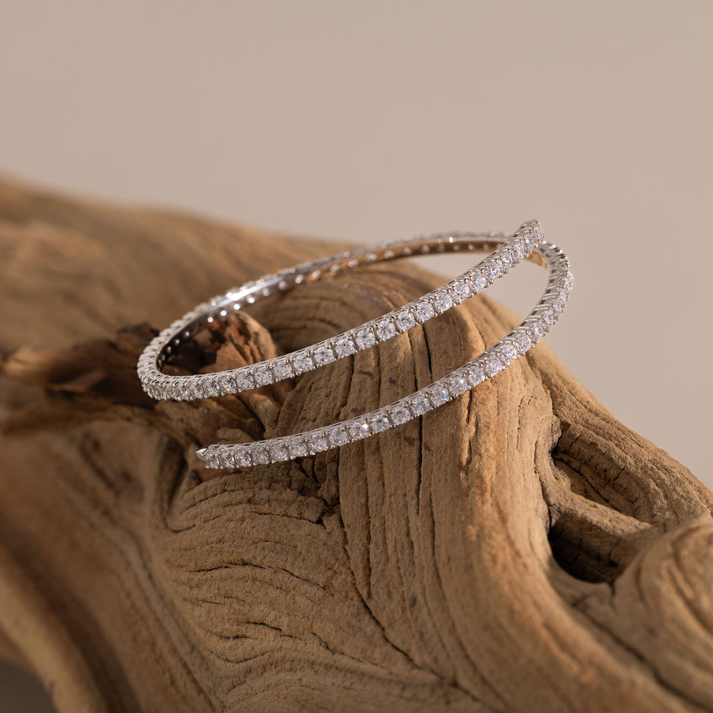 Diamond Tennis Wrap Bangle