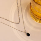Onyx Figaro Duo Necklace