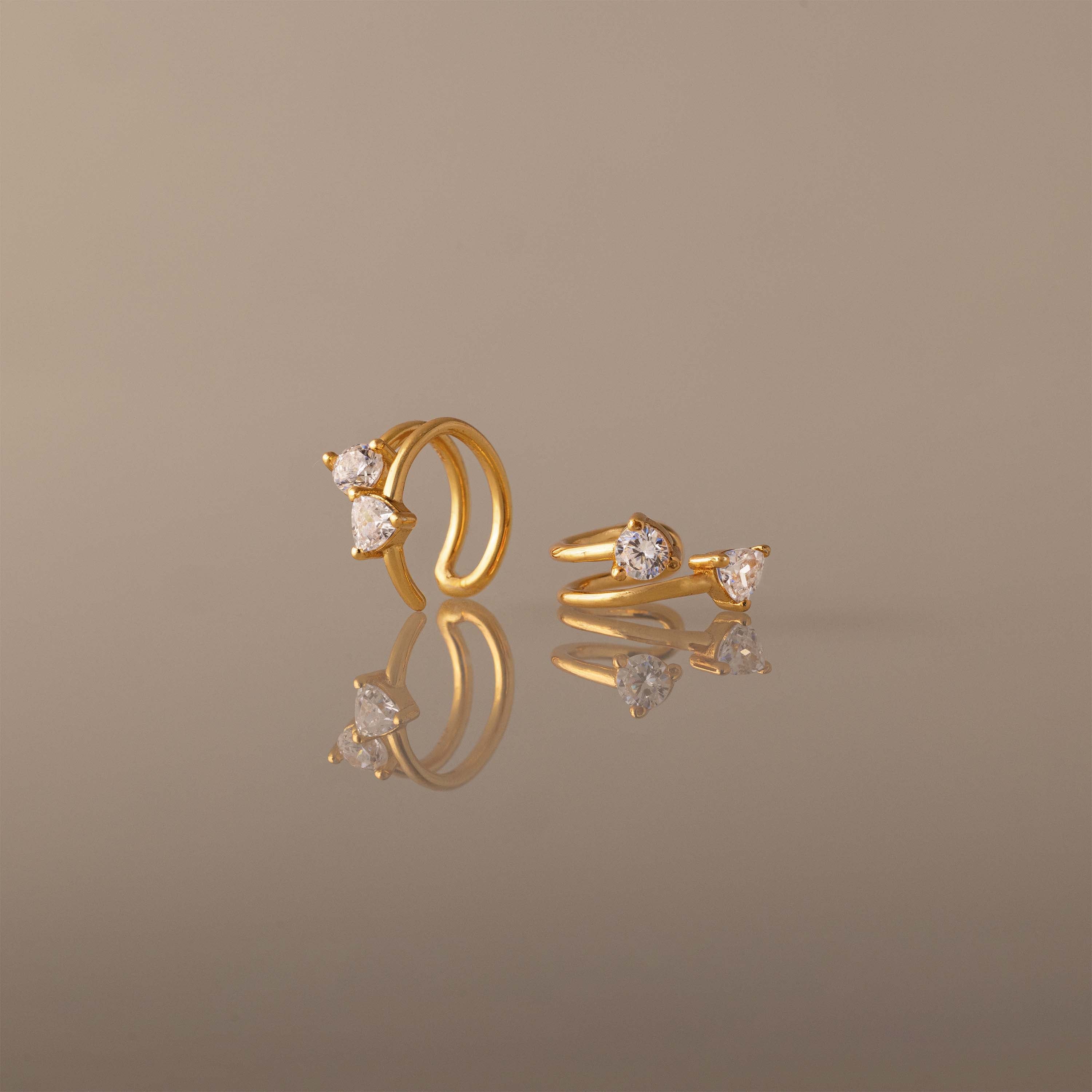 Duo Diamond Ear Cuffs