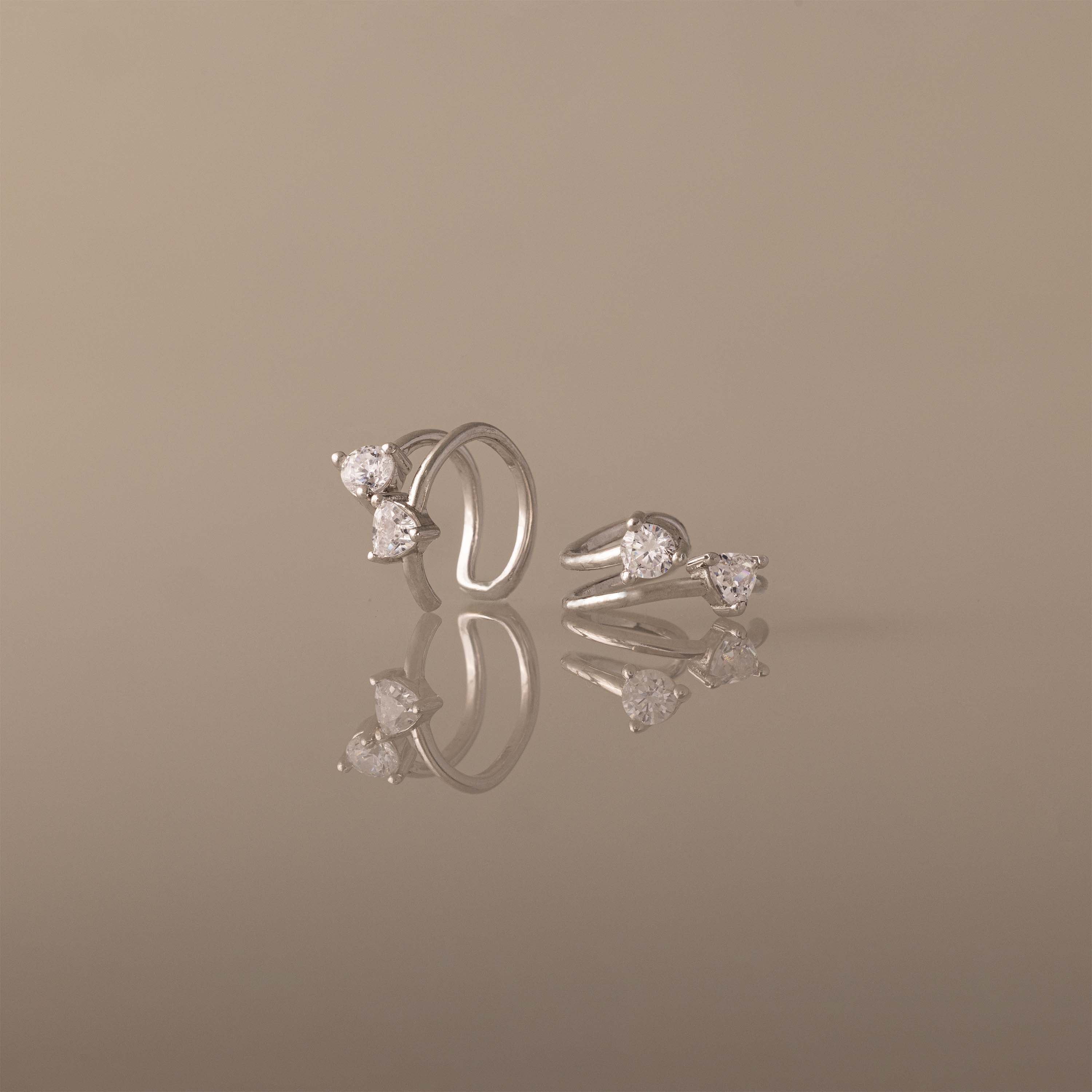 Duo Diamond Ear Cuffs