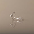 Pearl Diamond Ear Cuffs in Silver