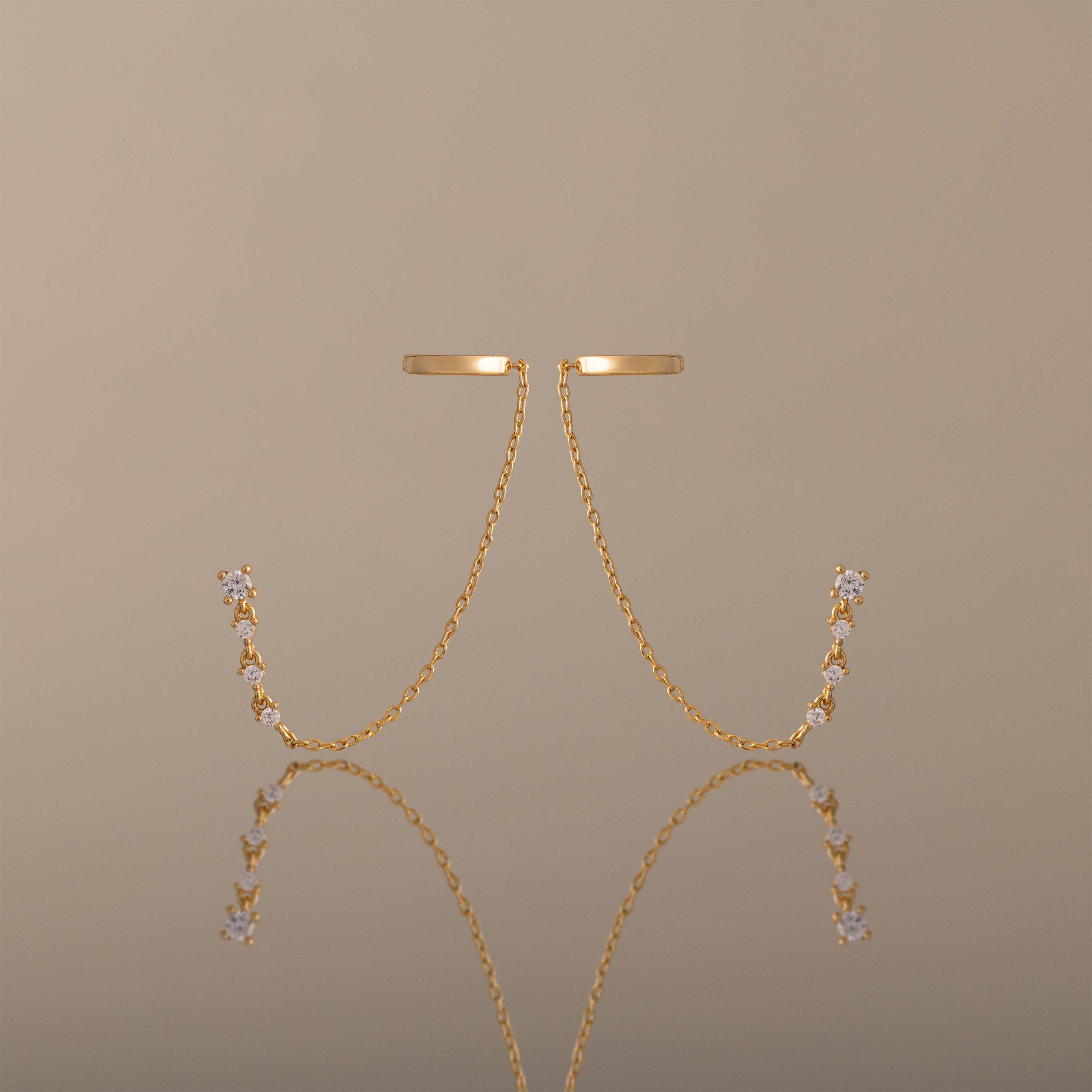 Diamond Veil Ear Cuffs