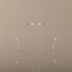 Diamond Veil Ear Cuffs in Silver