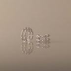 Mariner Link Ear Cuffs in Silver