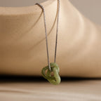 Interlocking Jade Heart Necklace