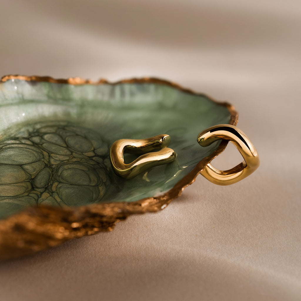 Wavy Ear Cuffs in 18K Gold