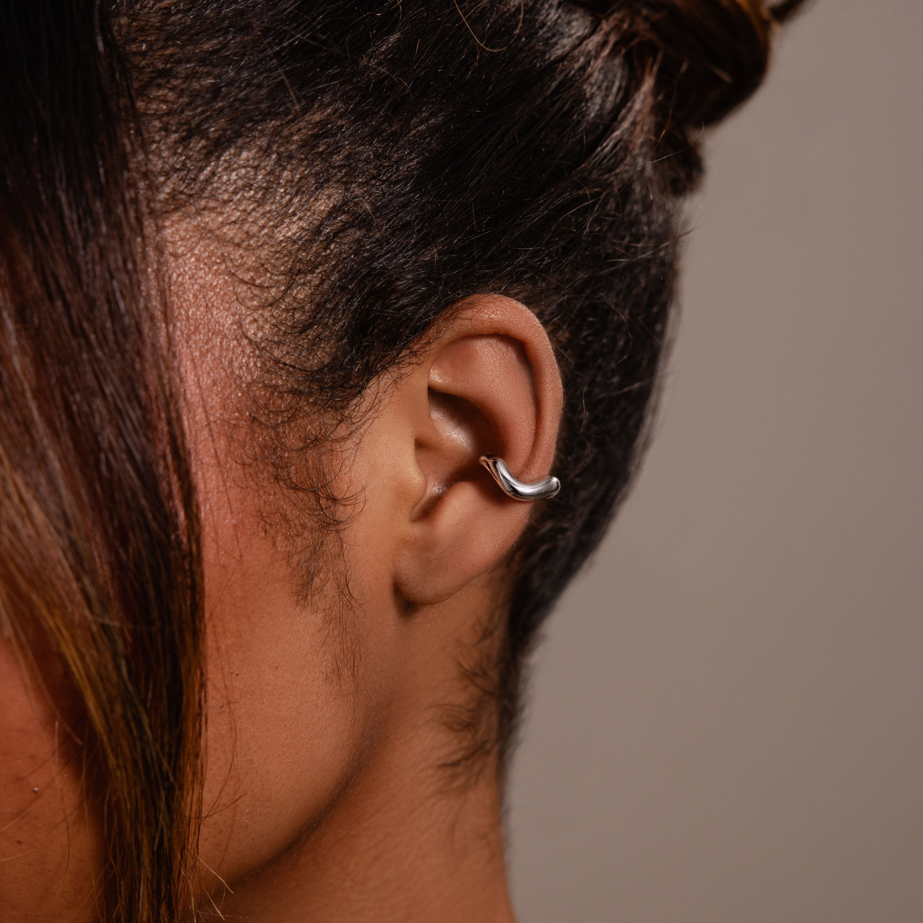 Wavy Ear Cuffs in Silver